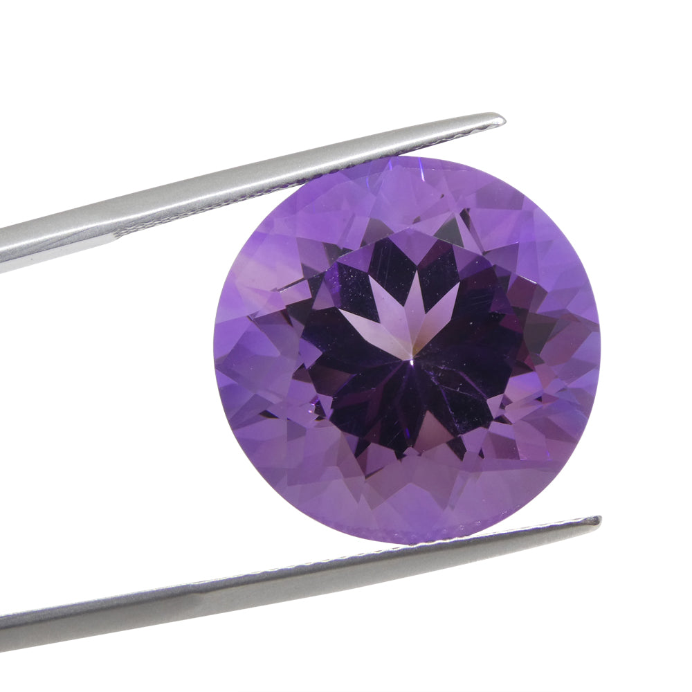 Amethyst 24.08 cts 19.16 x 19.06 x 13.88 Round Purple  $610