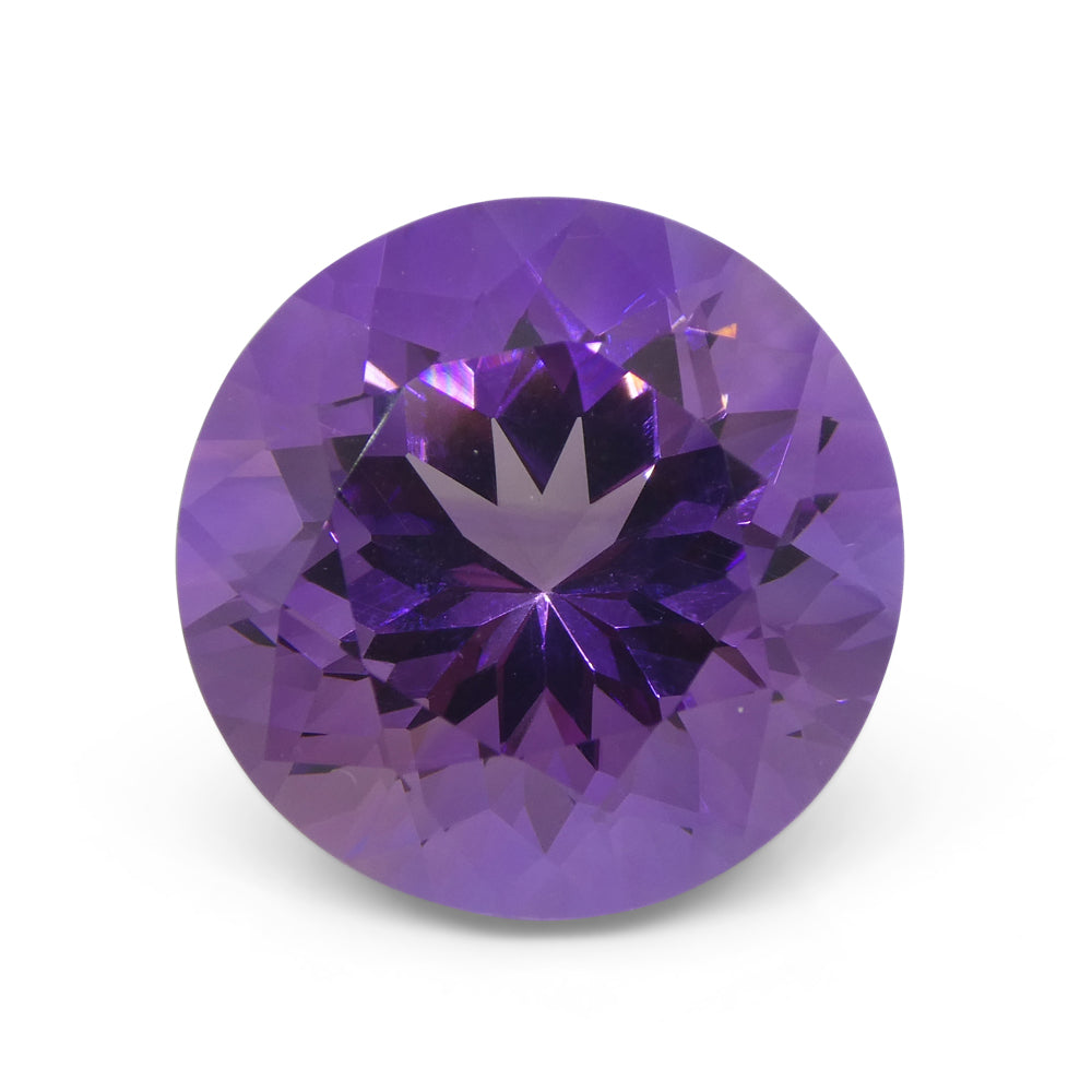 24.08ct Round Purple Amethyst from Uruguay - Skyjems Wholesale Gemstones