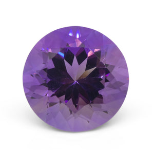 24.08ct Round Purple Amethyst from Uruguay - Skyjems Wholesale Gemstones