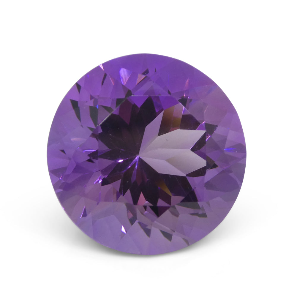 24.08ct Round Purple Amethyst from Uruguay - Skyjems Wholesale Gemstones