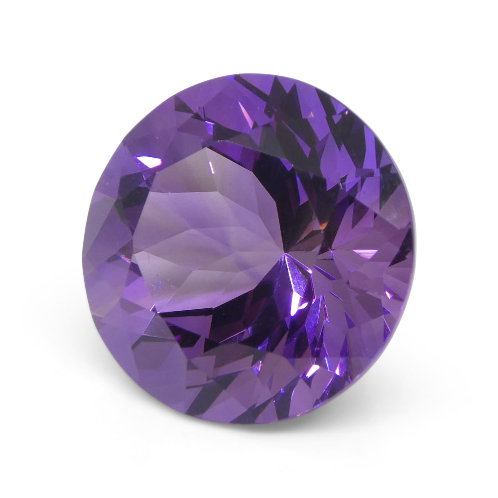 24.08ct Round Purple Amethyst from Uruguay - Skyjems Wholesale Gemstones