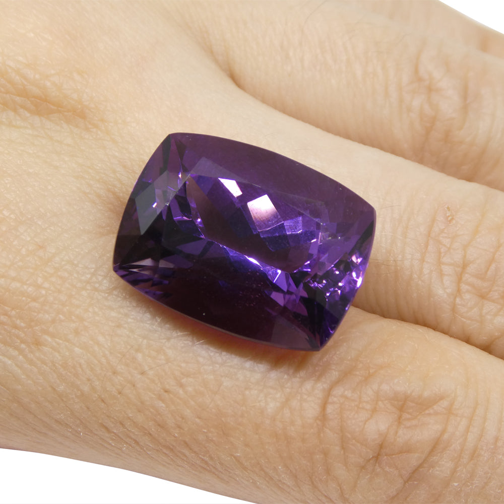 24.69ct Cushion Purple Amethyst from Uruguay - Skyjems Wholesale Gemstones