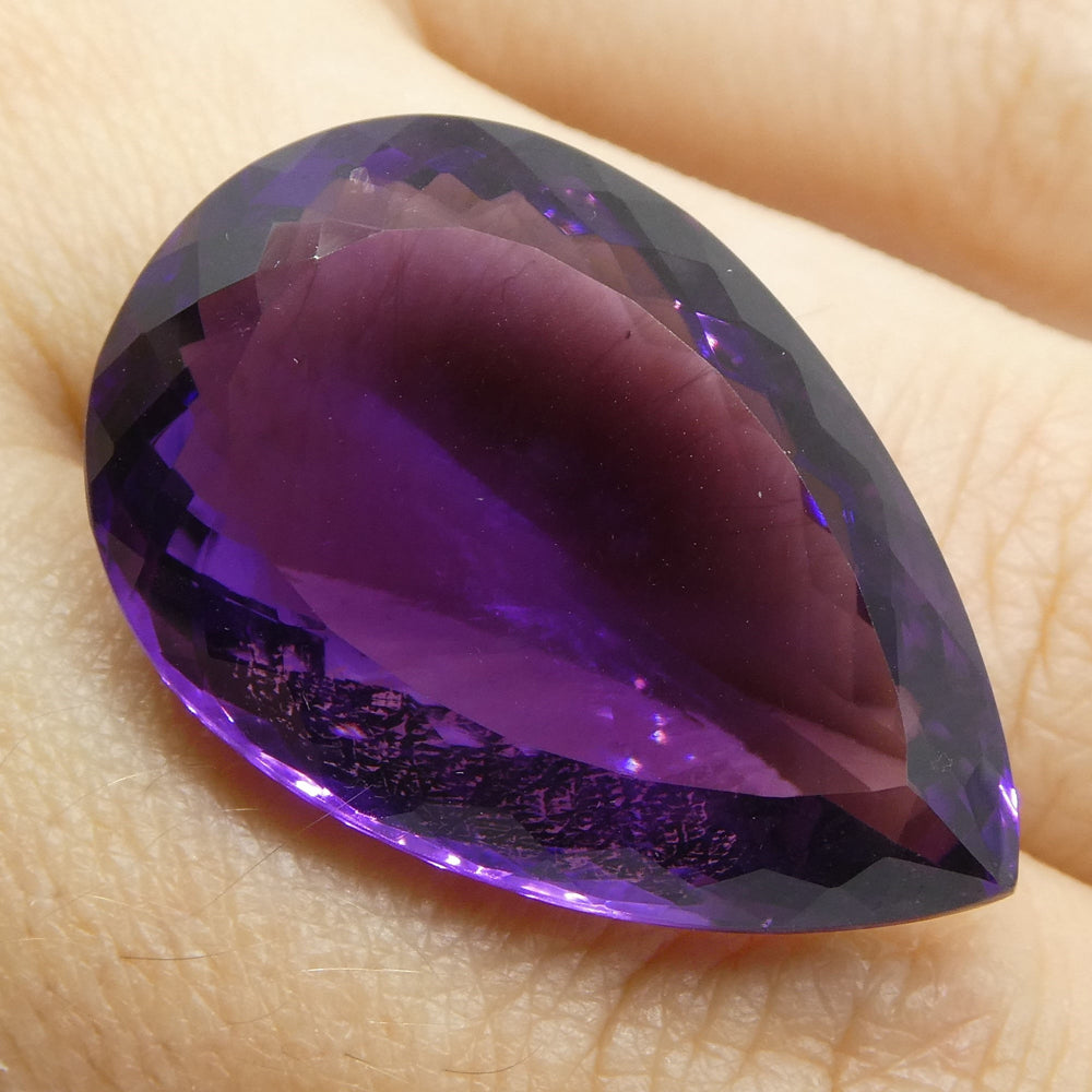 34.19ct Amethyst Pear Shape - Skyjems Wholesale Gemstones