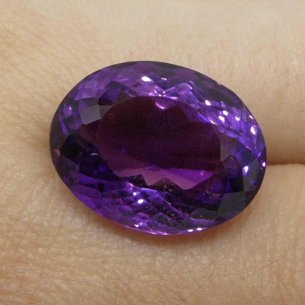 SkyJ Jems  18.ct.09 ct Ovalcut Purple AmEthfrom Brazil, single Gem Collection, Human: 🏆 review Verify against original bri