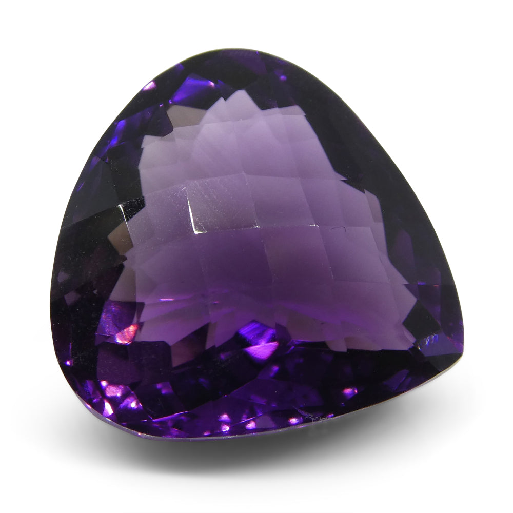 17.44 ct Pear Checkerboard Amethyst - Skyjems Wholesale Gemstones