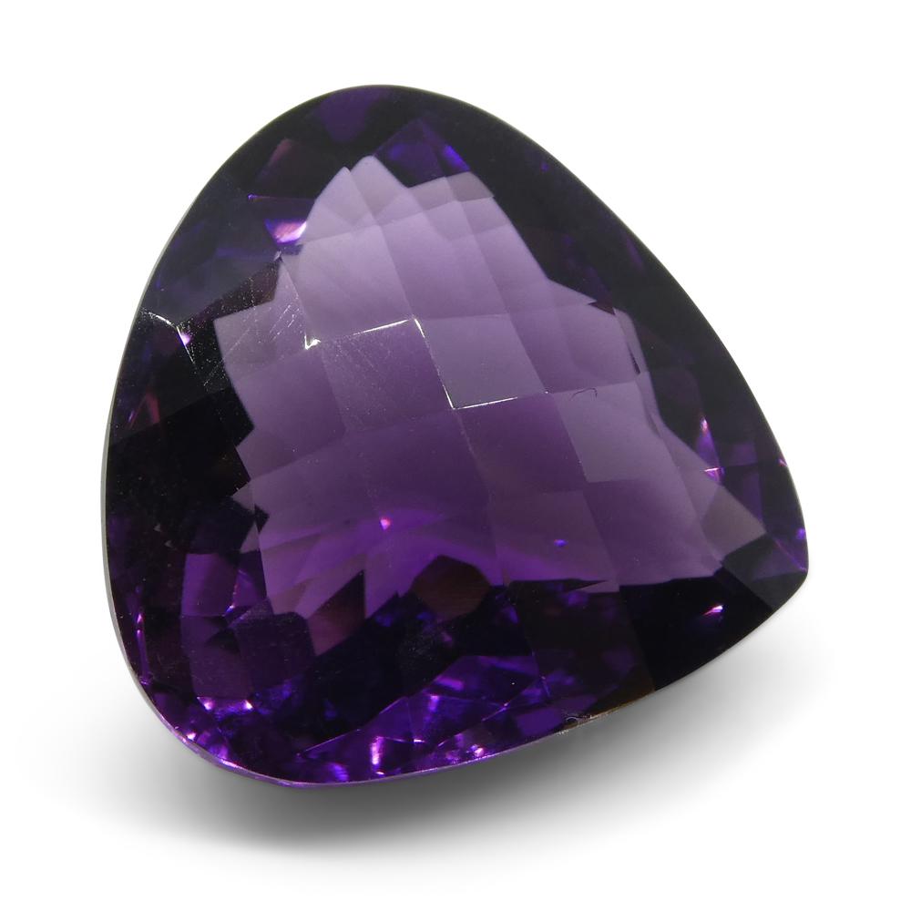 17.44 ct Pear Checkerboard Amethyst - Skyjems Wholesale Gemstones