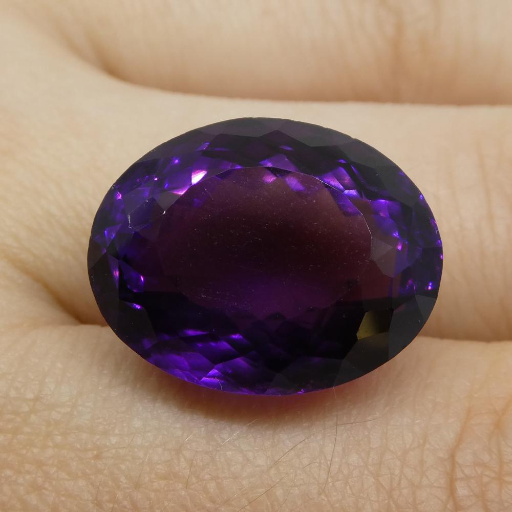 20.6 ct Oval Amethyst - Skyjems Wholesale Gemstones