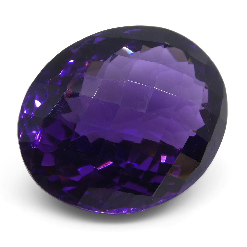17.6 ct Oval Checkerboard Amethyst - Skyjems Wholesale Gemstones