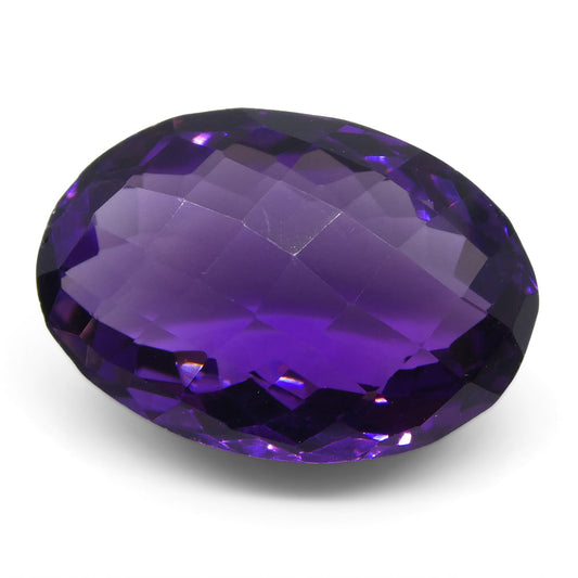 14.66 ct Oval Checkerboard Amethyst - Skyjems Wholesale Gemstones