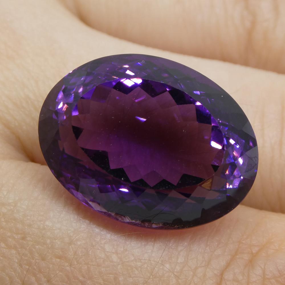 26.08 ct Oval Amethyst - Skyjems Wholesale Gemstones