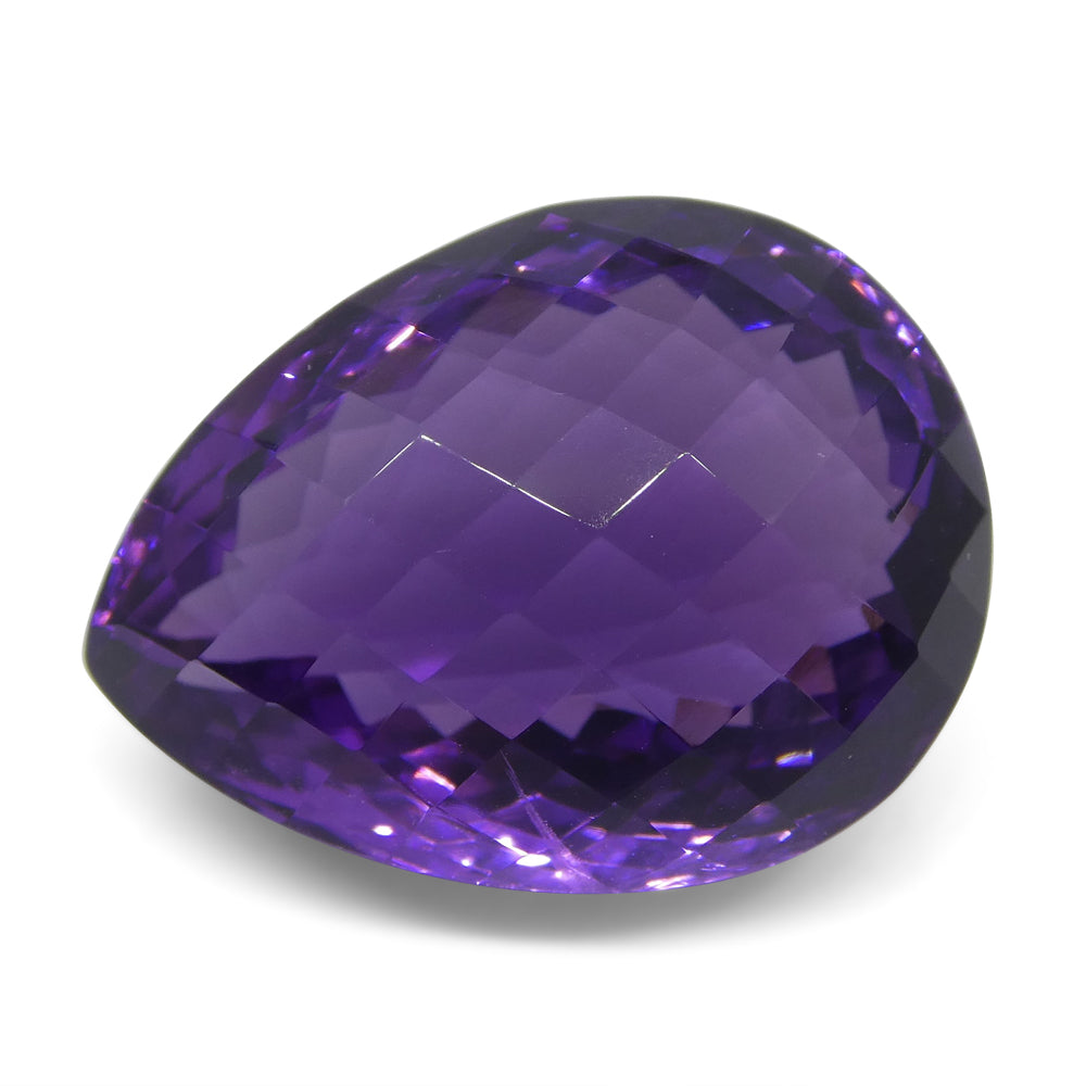 23.62 ct Pear Checkerboard Amethyst - Skyjems Wholesale Gemstones