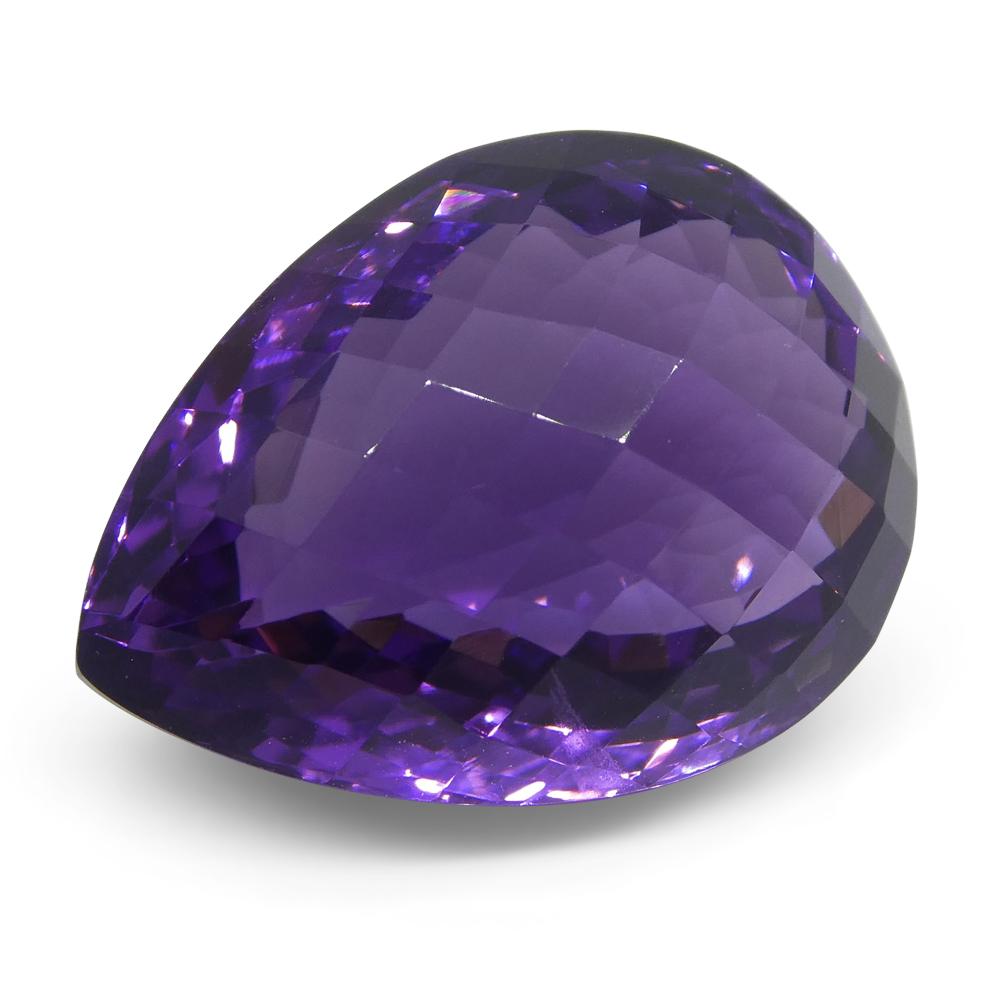 23.62 ct Pear Checkerboard Amethyst - Skyjems Wholesale Gemstones