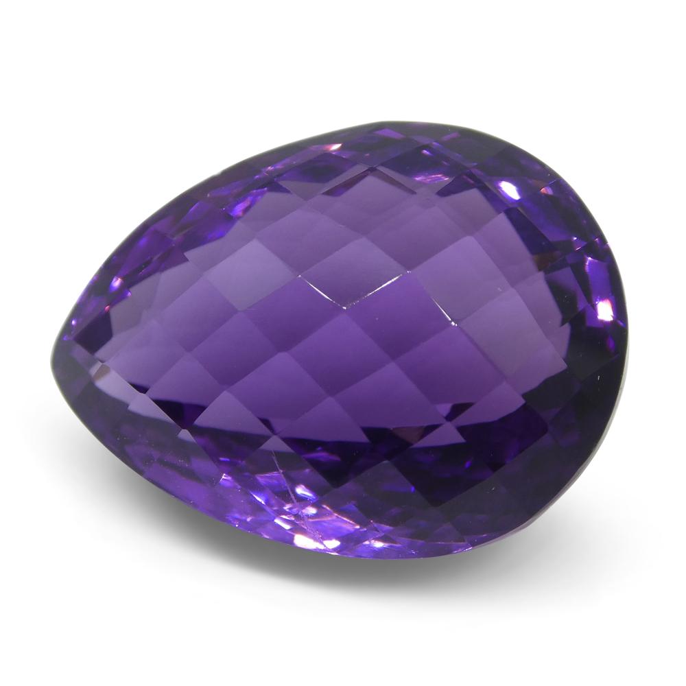 23.62 ct Pear Checkerboard Amethyst - Skyjems Wholesale Gemstones