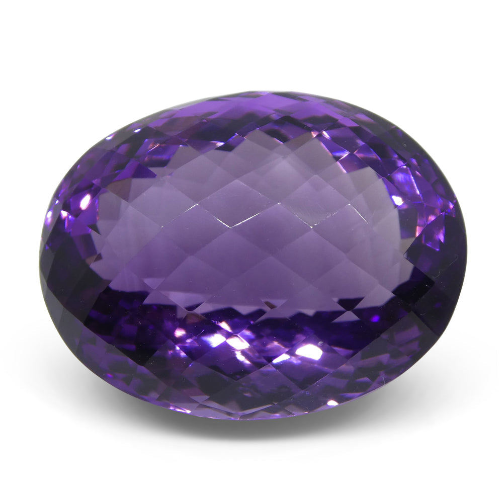 40.48 ct Oval Checkerboard Amethyst - Skyjems Wholesale Gemstones