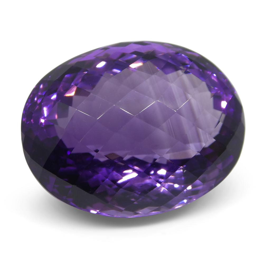 40.48 ct Oval Checkerboard Amethyst - Skyjems Wholesale Gemstones