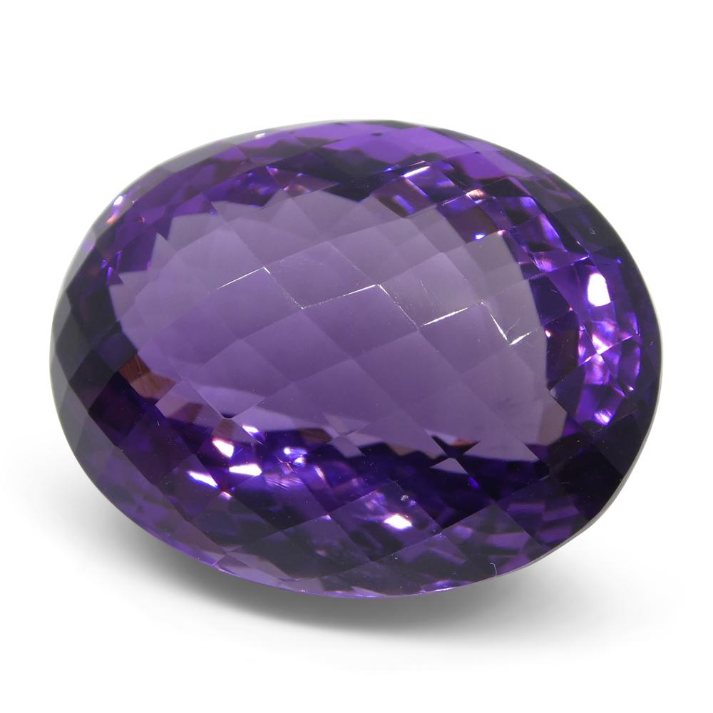 40.48 ct Oval Checkerboard Amethyst - Skyjems Wholesale Gemstones