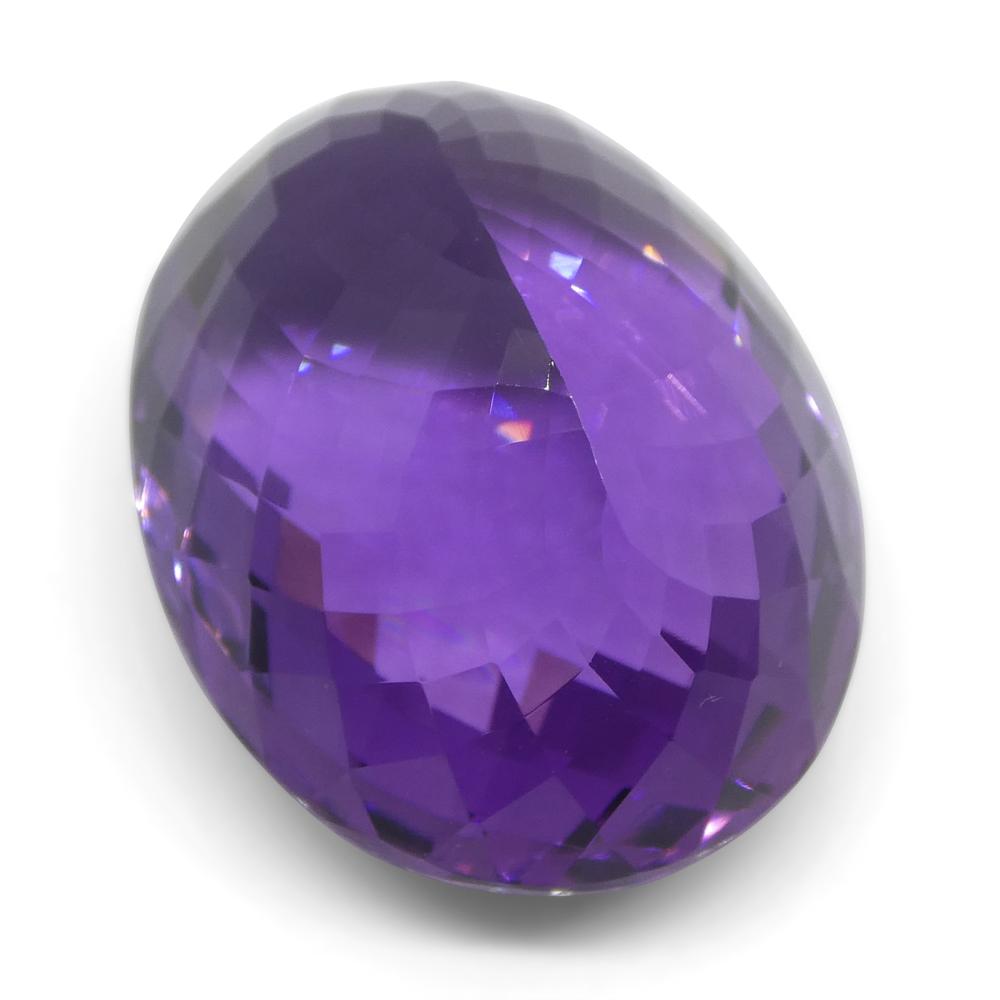 40.48 ct Oval Checkerboard Amethyst - Skyjems Wholesale Gemstones