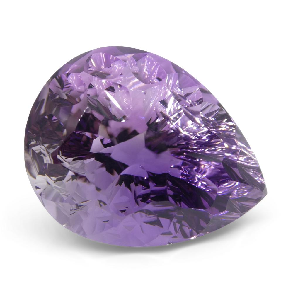 46.30ct Pear Amethyst Fantasy/Fancy Cut - Skyjems Wholesale Gemstones