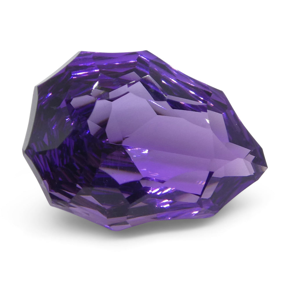 4.90ct Pear Amethyst 'Hypatia' Fantasy/Fancy Cut - Skyjems Wholesale Gemstones