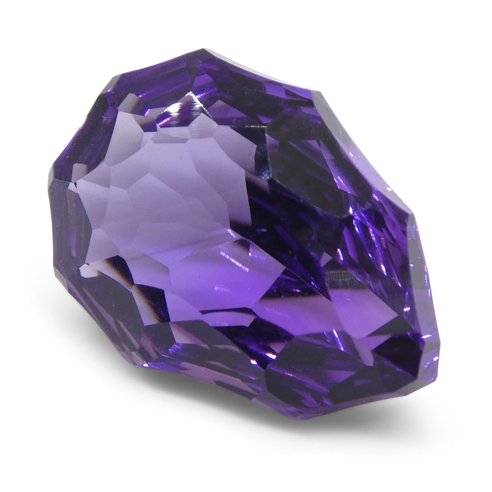 4.90ct Pear Amethyst 'Hypatia' Fantasy/Fancy Cut - Skyjems Wholesale Gemstones