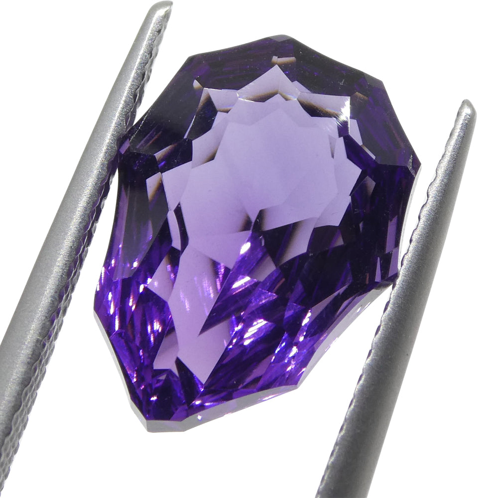 4.90ct Pear Amethyst 'Hypatia' Fantasy/Fancy Cut - Skyjems Wholesale Gemstones