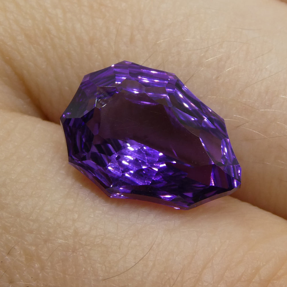 4.90ct Pear Amethyst 'Hypatia' Fantasy/Fancy Cut - Skyjems Wholesale Gemstones