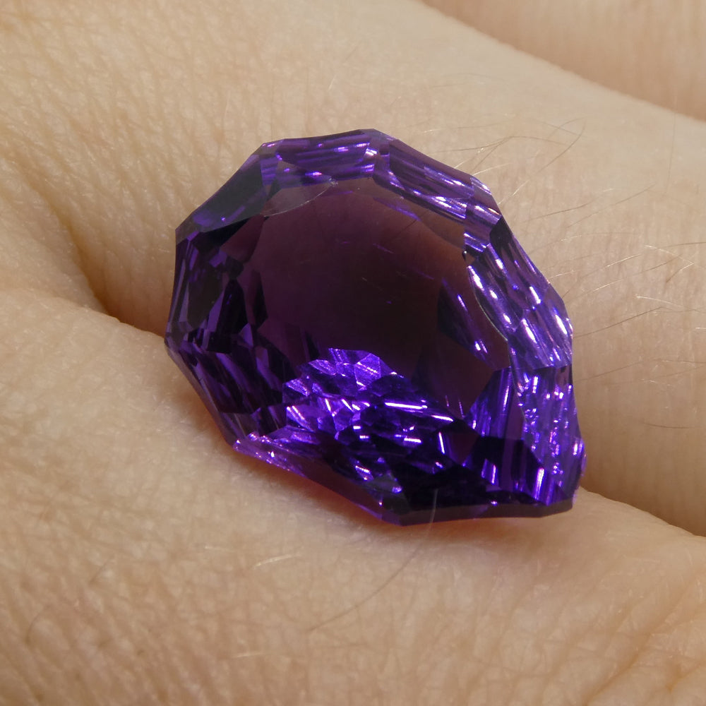 7.50ct Pear Amethyst 'Hypatia' Fantasy/Fancy Cut - Skyjems Wholesale Gemstones