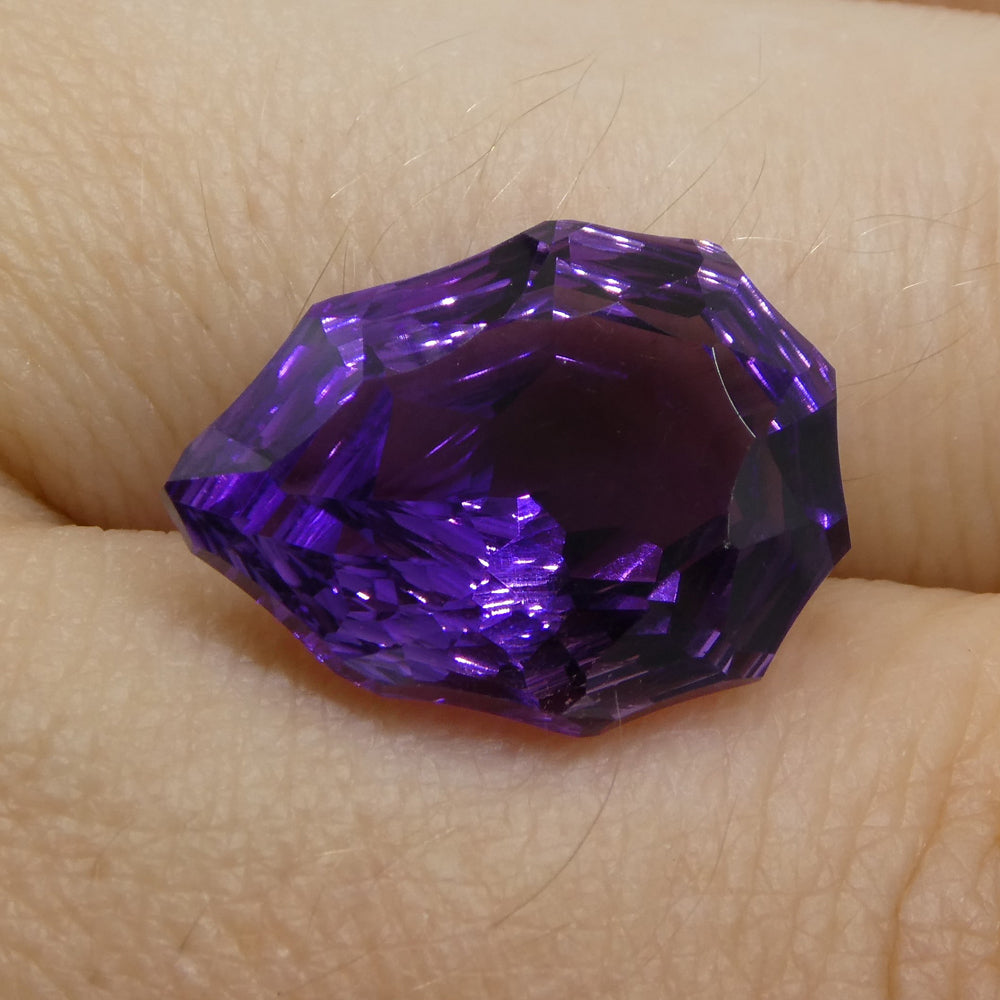 7.50ct Pear Amethyst 'Hypatia' Fantasy/Fancy Cut - Skyjems Wholesale Gemstones