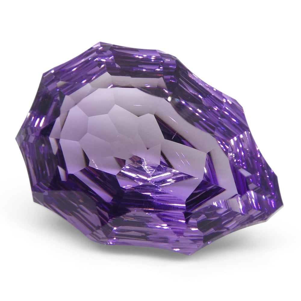 SkyJems 14ct Brazilian Purple Pear Amethyst Hypatia Fantasy Cut Gemstone for Jewelry Collectors