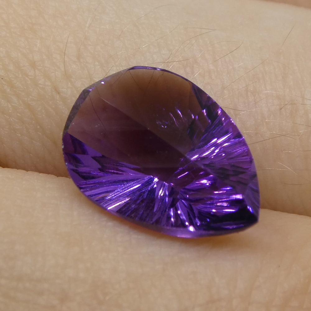 4.61ct Pear Amethyst 'Gloria' Fantasy/Fancy Cut - Skyjems Wholesale Gemstones