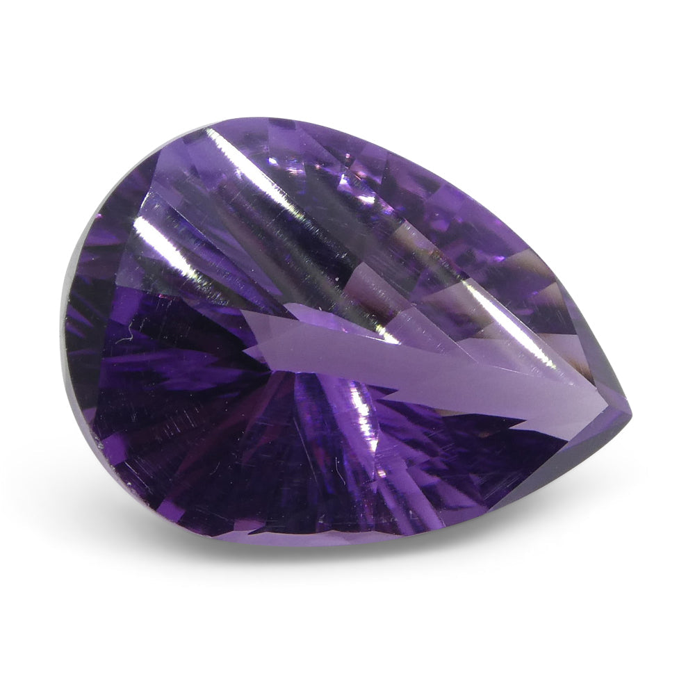 4.61ct Pear Amethyst 'Gloria' Fantasy/Fancy Cut - Skyjems Wholesale Gemstones