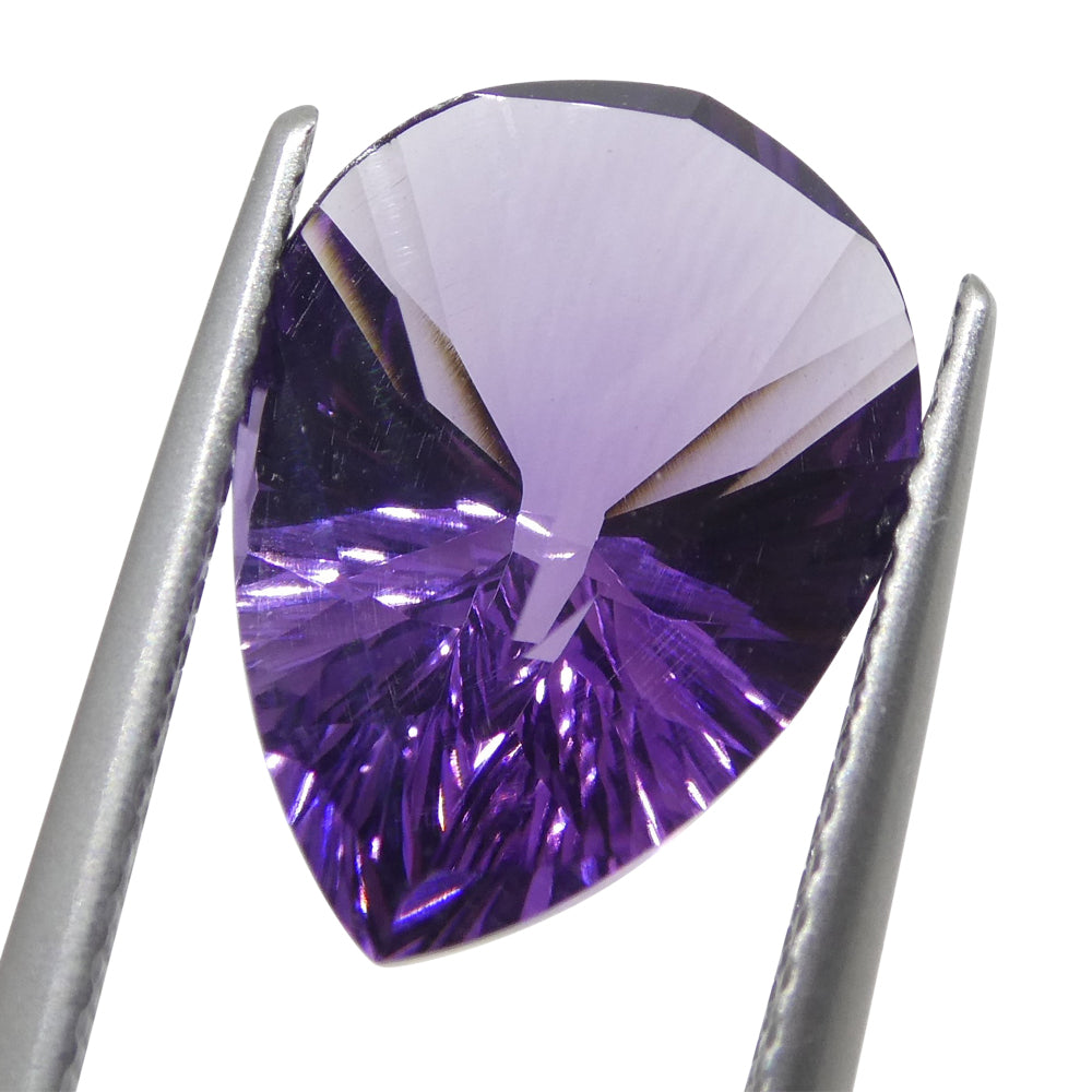 4.61ct Pear Amethyst 'Gloria' Fantasy/Fancy Cut - Skyjems Wholesale Gemstones