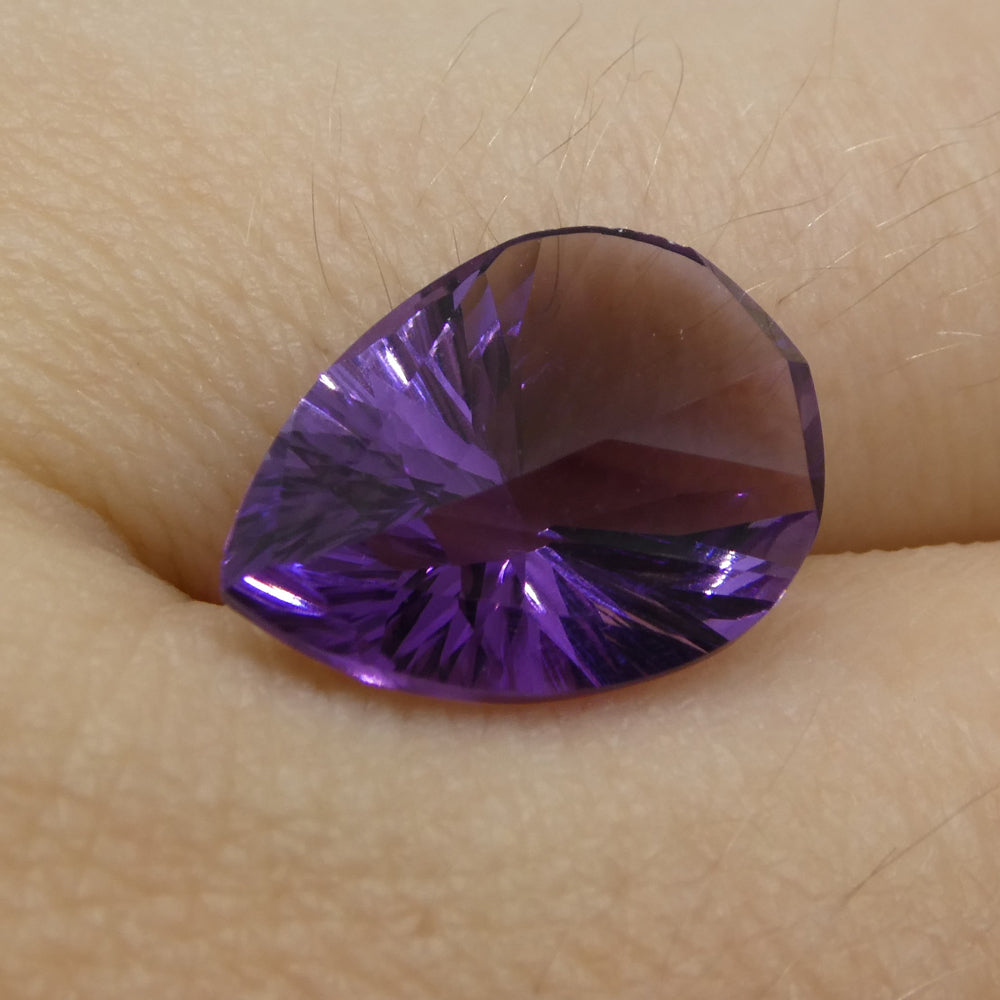 4.61ct Pear Amethyst 'Gloria' Fantasy/Fancy Cut - Skyjems Wholesale Gemstones