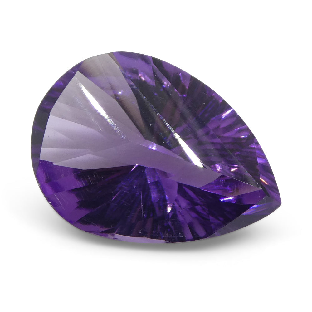 4.61ct Pear Amethyst 'Gloria' Fantasy/Fancy Cut - Skyjems Wholesale Gemstones