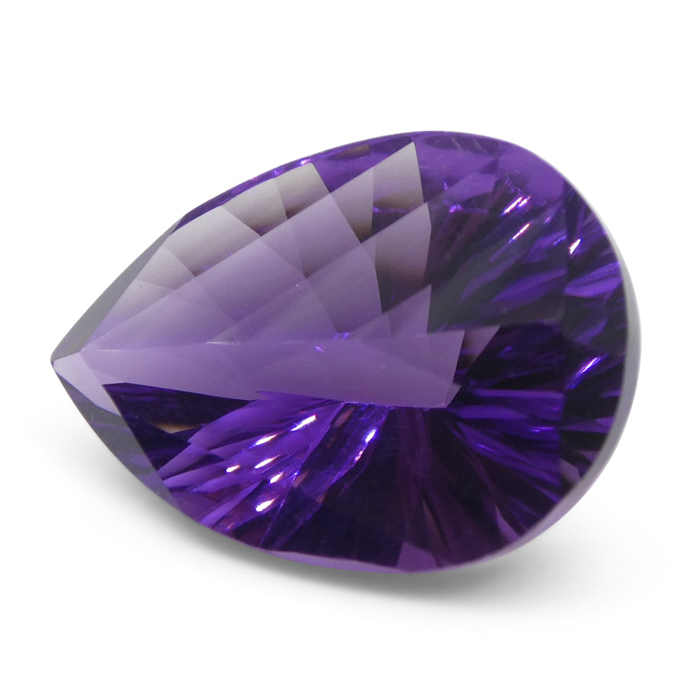 SkyJems 7.10ct Purple Pear Amethyst from Brazil, Precision Fantasy/Fancy Cut Gemstone for Jewelry Collectors