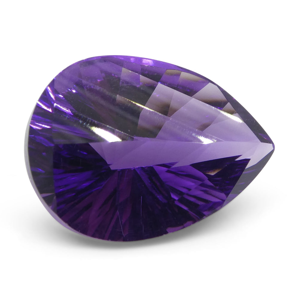 SkyJems 7.10ct Purple Pear Amethyst from Brazil, Precision Fantasy/Fancy Cut Gemstone for Jewelry Collectors