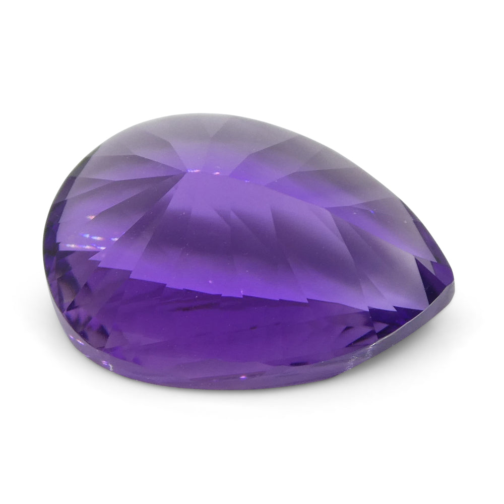 SkyJems 7.10ct Purple Pear Amethyst from Brazil, Precision Fantasy/Fancy Cut Gemstone for Jewelry Collectors