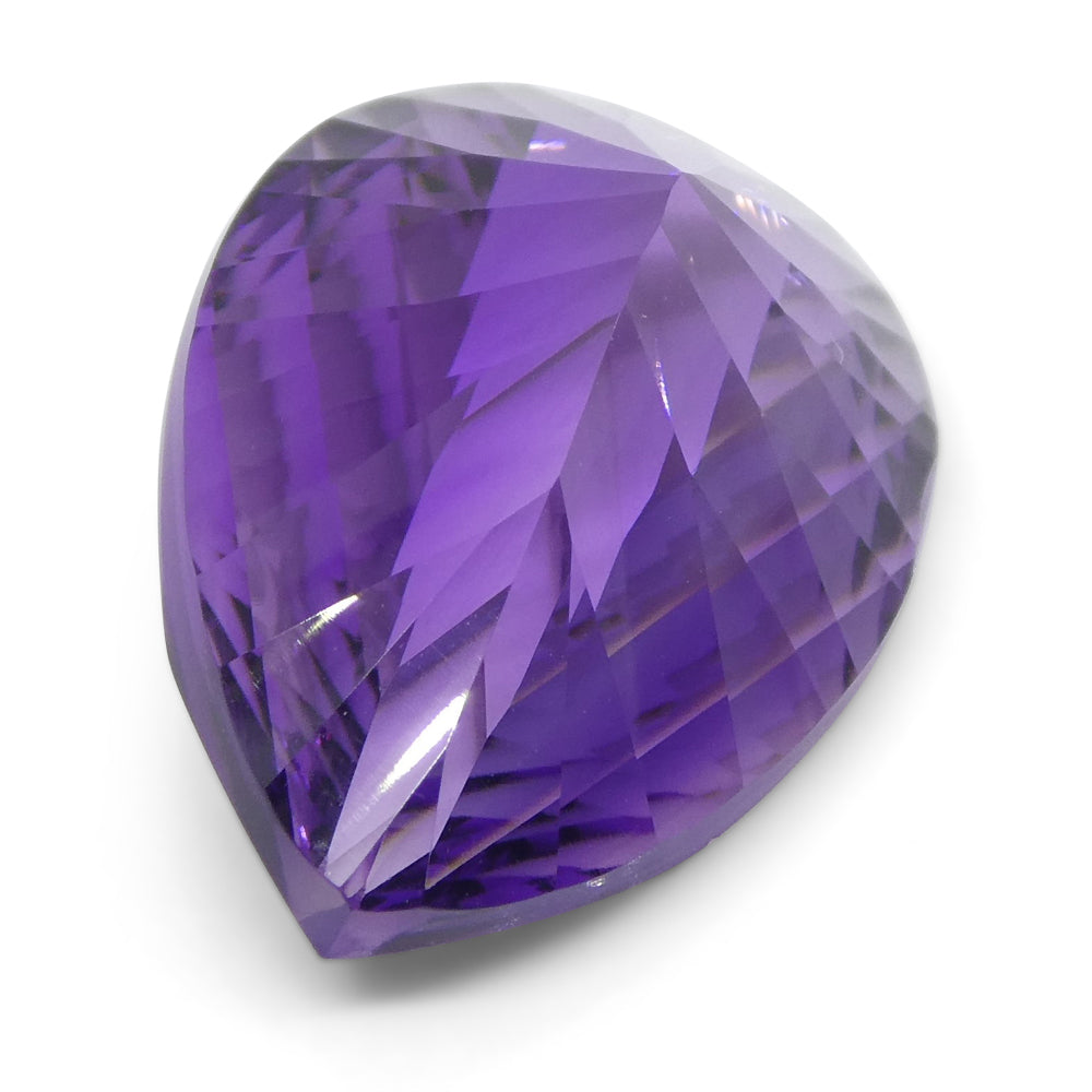 9.50ct Purple Brazilian Pear Amethyst Fantasy Cut Gemstone by SkyJems - Precision Quartz Single Stone