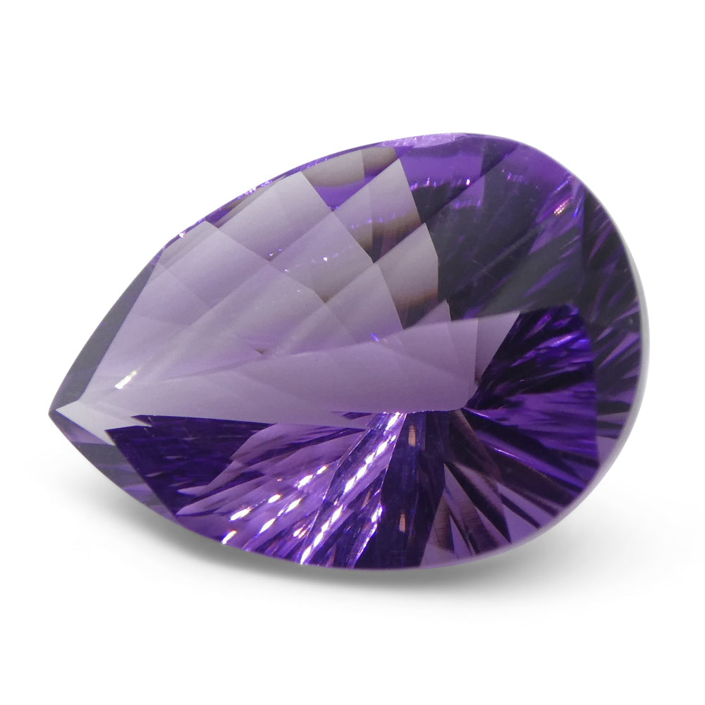 SkyJems 9.50ct Pear Brazilian Purple Amethyst Fantasy Cut Gemstone, Precision Crafted Collector's Specimen