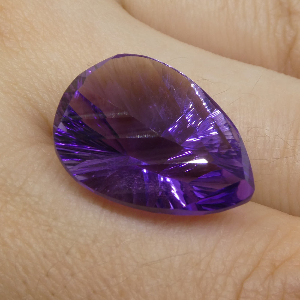 13.30ct Pear Amethyst 'Gloria' Fantasy/Fancy Cut - Skyjems Wholesale Gemstones