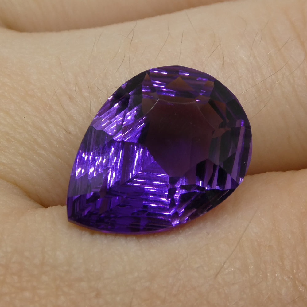 7.50ct Pear Amethyst 'Bridget' Fantasy/Fancy Cut - Skyjems Wholesale Gemstones