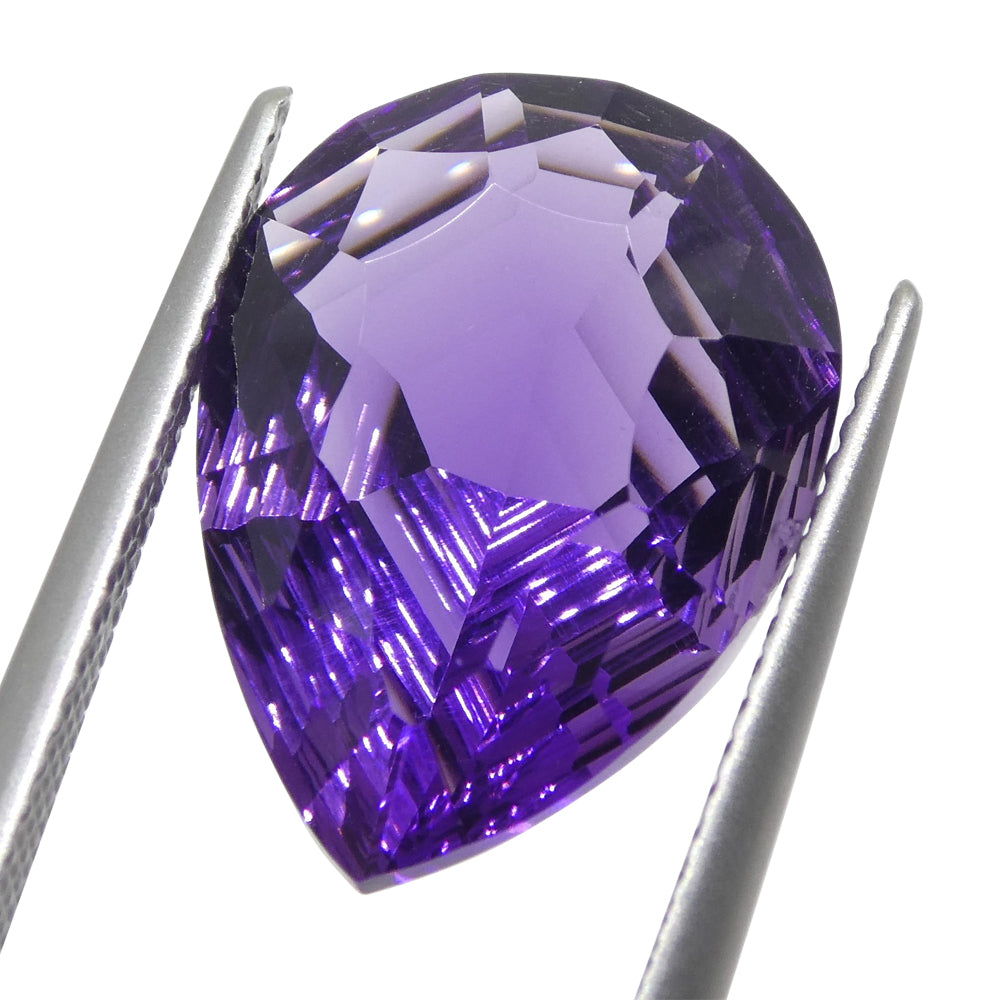 7.50ct Pear Amethyst 'Bridget' Fantasy/Fancy Cut - Skyjems Wholesale Gemstones