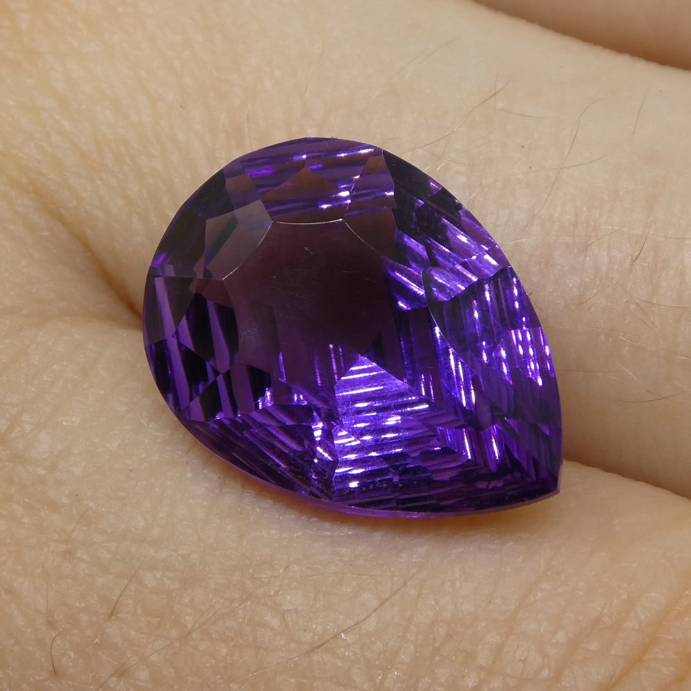 7.50ct Pear Amethyst 'Bridget' Fantasy/Fancy Cut - Skyjems Wholesale Gemstones