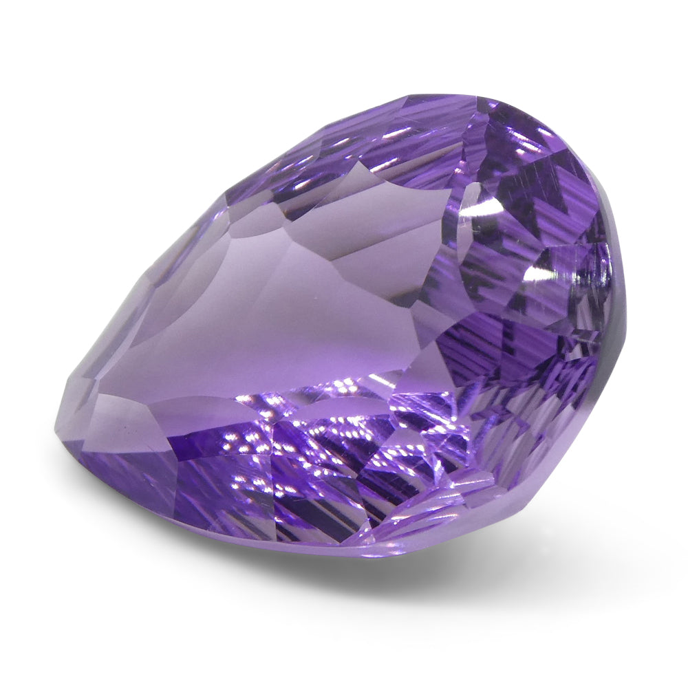 SkyJems 10ct Brazilian Purple Pear Amethyst Fantasy Cut Gemstone, Precision Crafted Collector's Gem