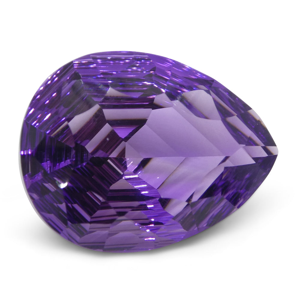 SkyJems 14ct Brazilian Purple Pear Amethyst Fancy Cut Gemstone, Precision Crafted Collector's Gem