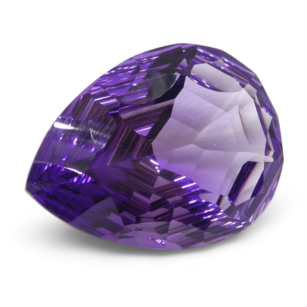 SkyJems 14ct Brazilian Purple Pear Amethyst Fantasy Cut Gemstone for Jewelry Collectors and Designers