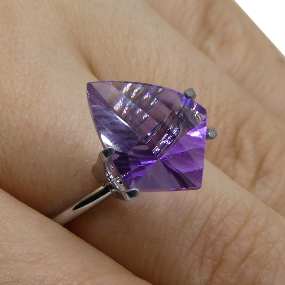 5.40ct Shield Amethyst 'Eleanor' Fantasy/Fancy Cut - Skyjems Wholesale Gemstones