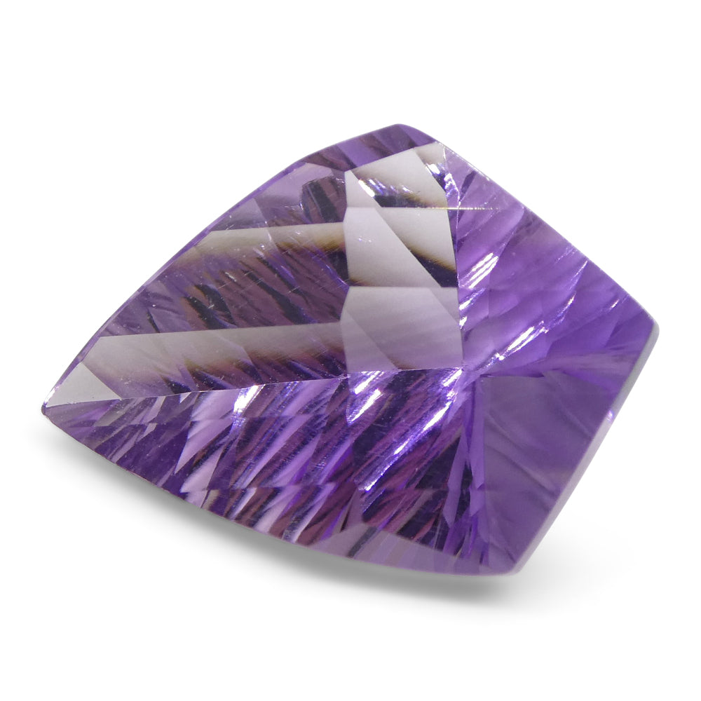 SkyJems 7ct Shield Amethyst Eleanor Fantasy Cut, rich purple Brazilian gemstone, precision-crafted single stone