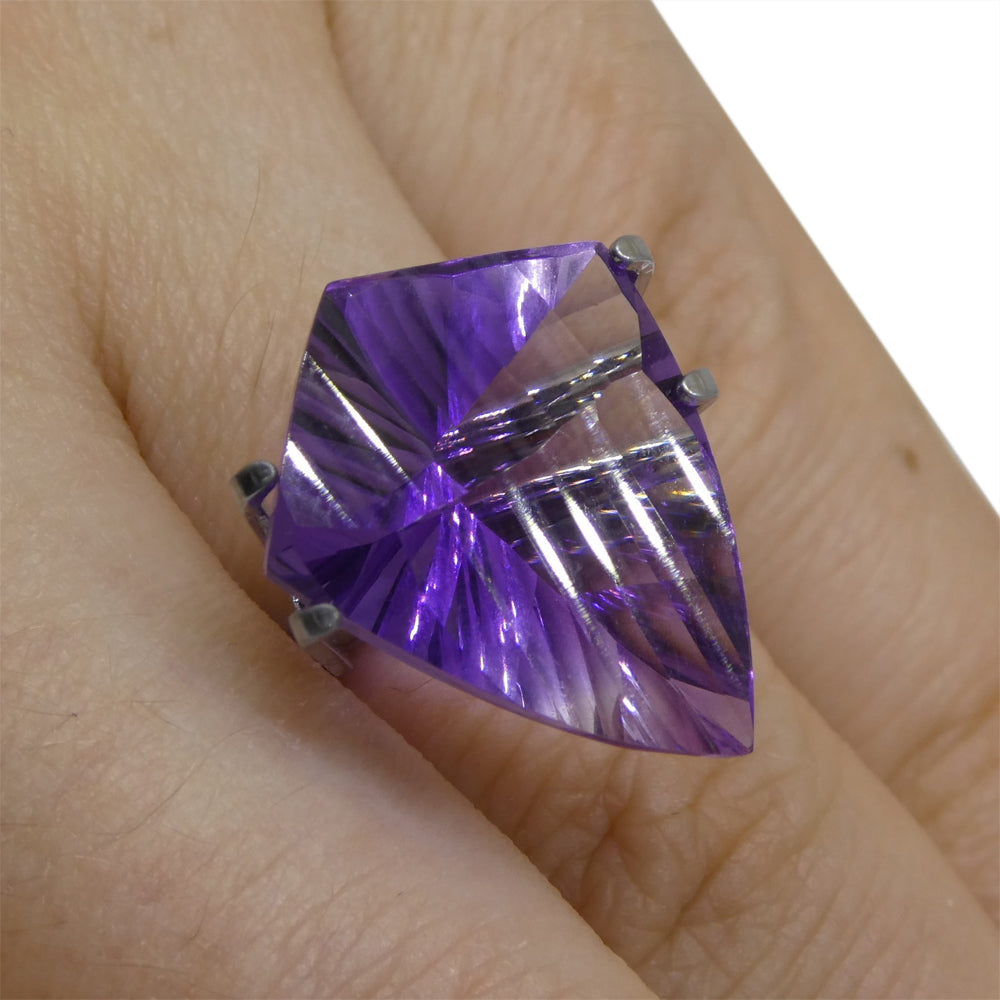 10ct Shield Amethyst 'Eleanor' Fantasy/Fancy Cut - Skyjems Wholesale Gemstones