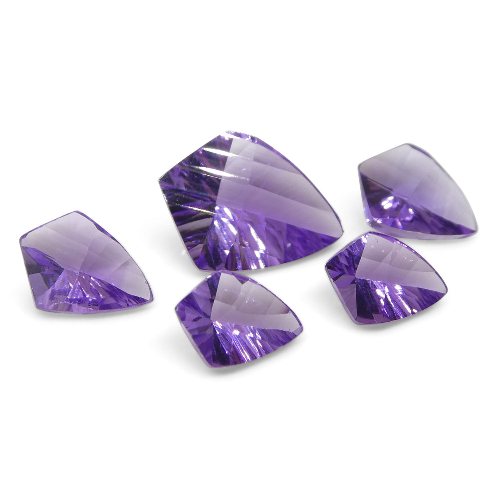 8ct Shield Amethyst 'Eleanor' Fantasy/Fancy Cut Set - Skyjems Wholesale Gemstones